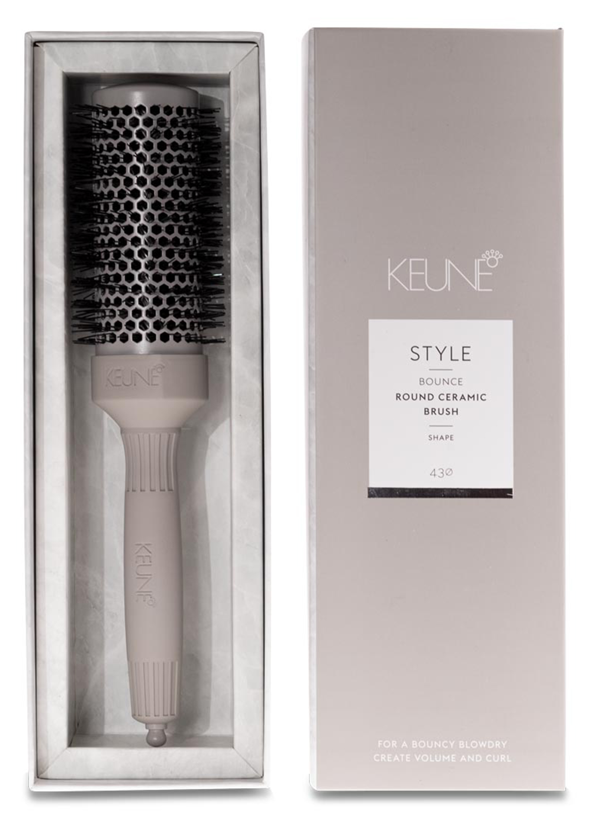 With the KEUNE CERAMIC ROUND BRUSH 42MM, a professional hairbrush, achieve dynamic blow-dries, added volume, and beautiful curls. Discover this styling tool on keune.ch.